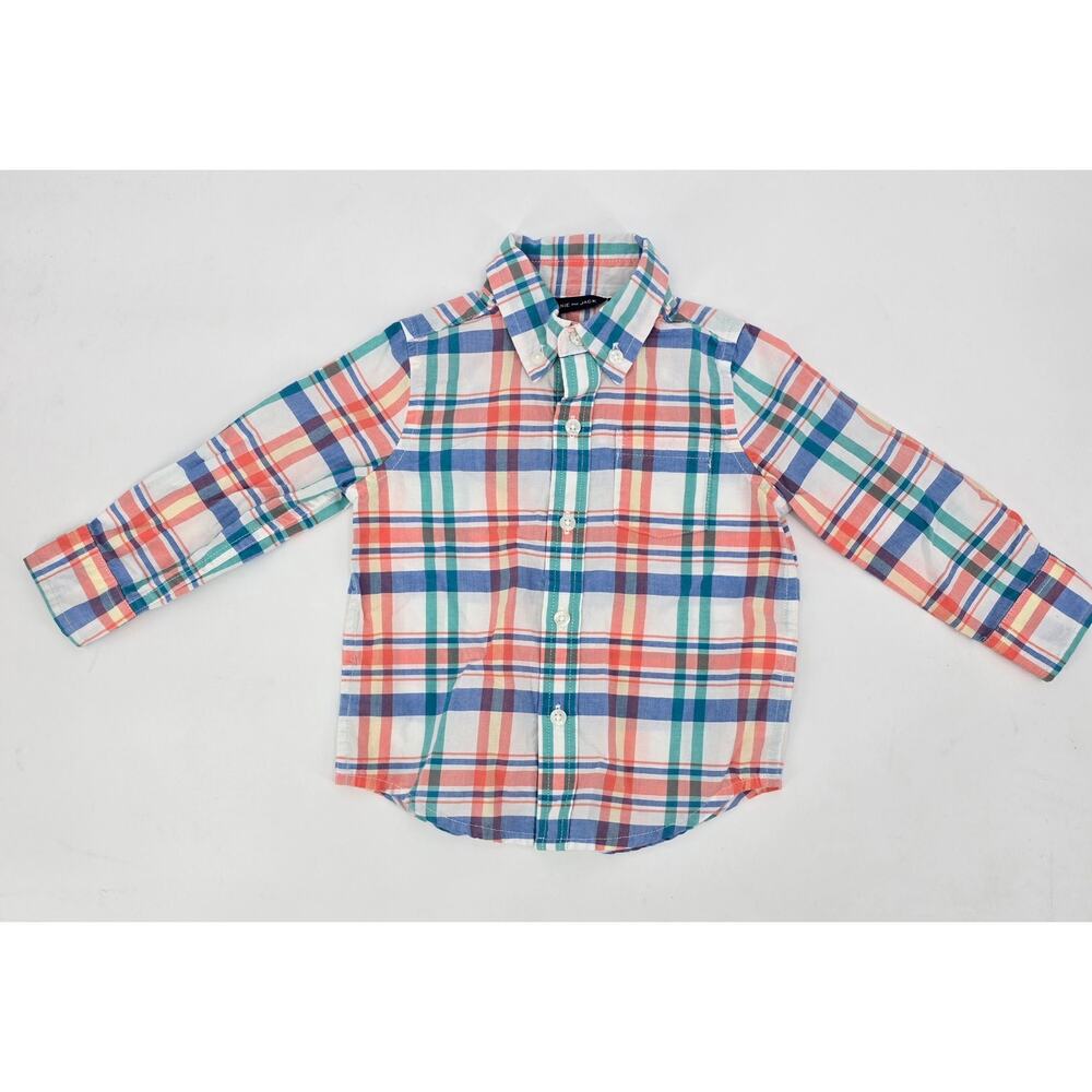 Janie and Jack‎ Preppy White Plaid Madras Button-Up Shirt